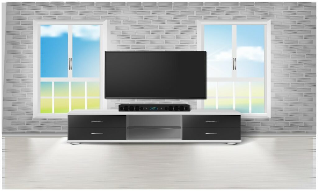 soundbar-placed-on-tv-stand