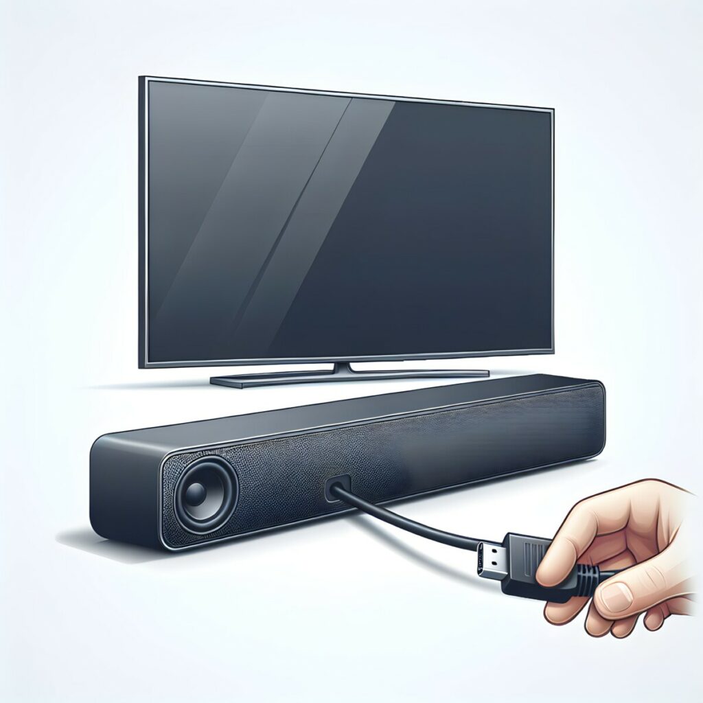soundbar-connected-to-tv-with-hdmi-cable